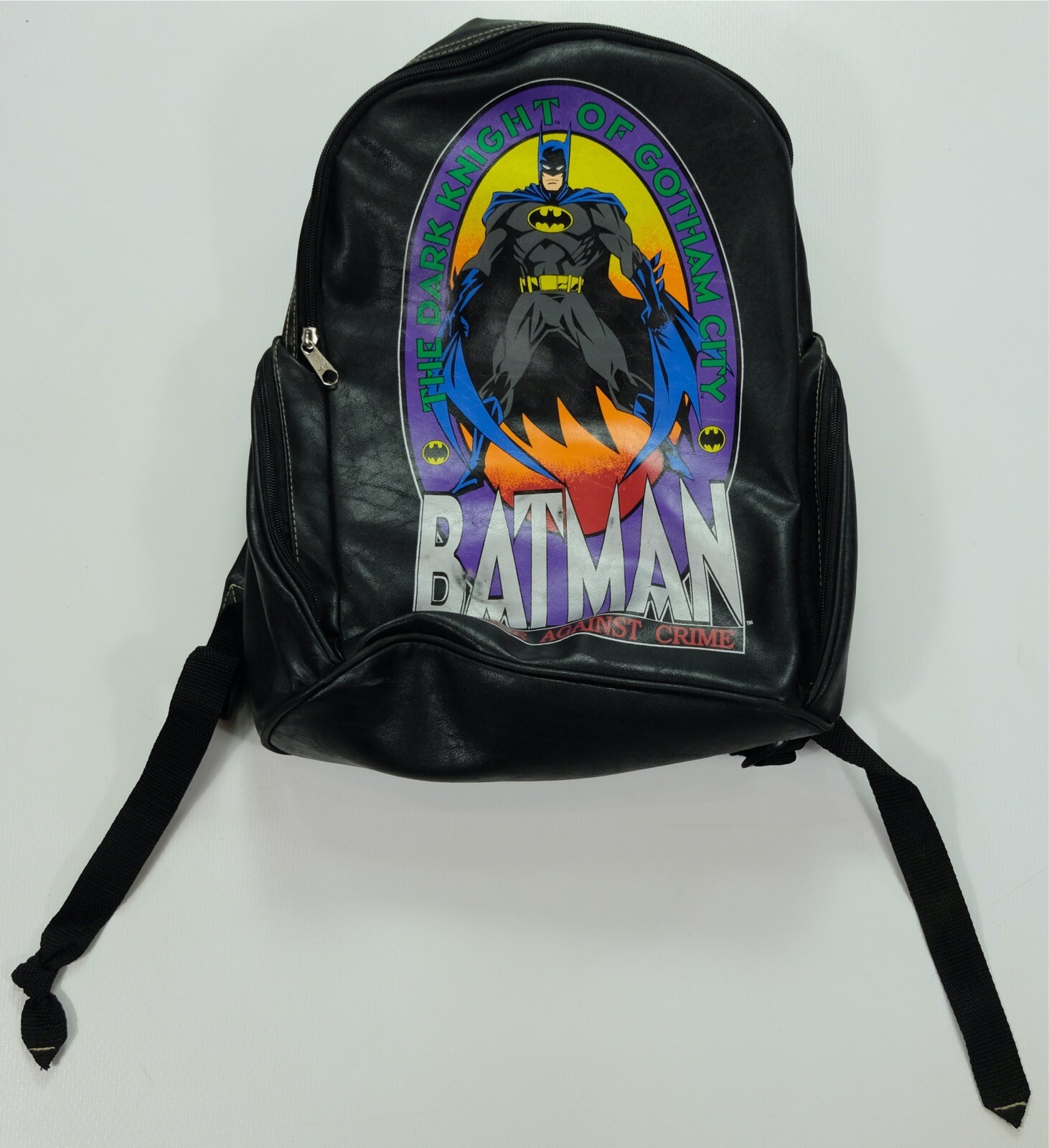 Rare VTG Batman Dark Knight of Gotham City Warrior Against Crime Backpack 90s