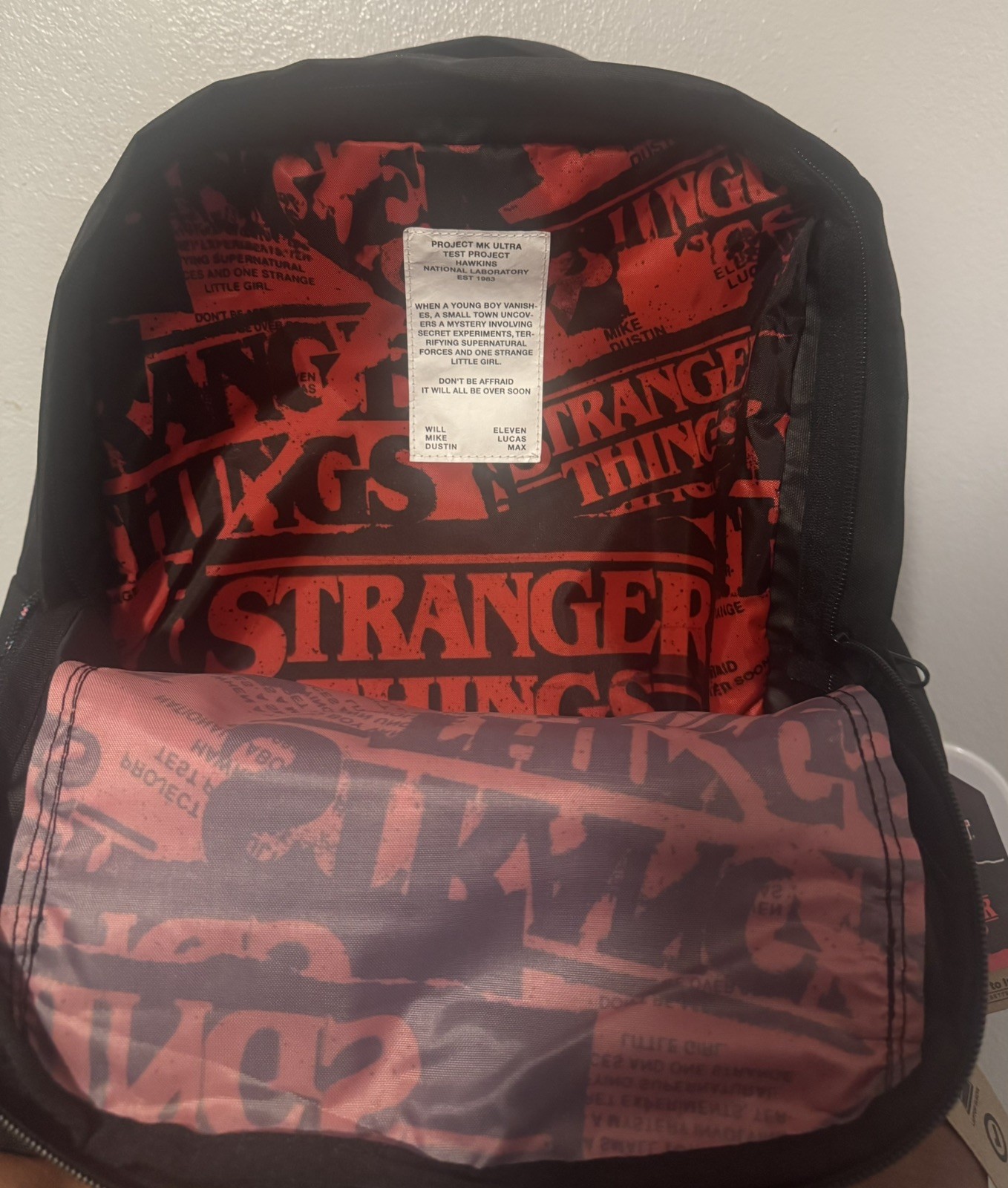 JanSport × Stranger Things Upside Down 34L Cool Student 17.5” Black Backpack