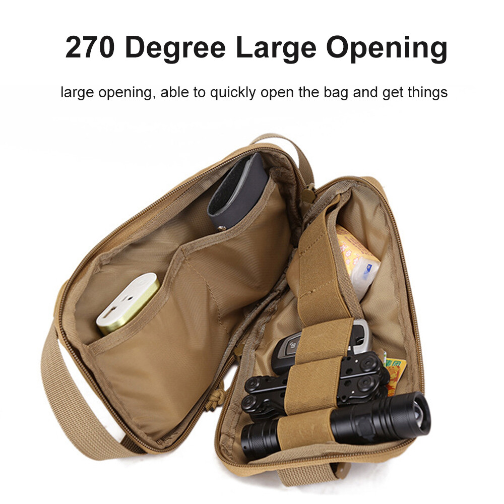 Molle Tactical Waist Bag Chest Backpack Sling Bags Shoulder Pack Outdoor Camping