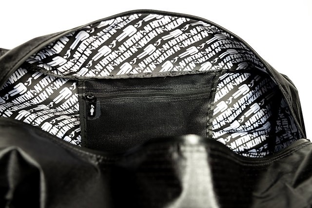 Hitman Runner Duffle, 3M reflective Hitman print interior and exterior