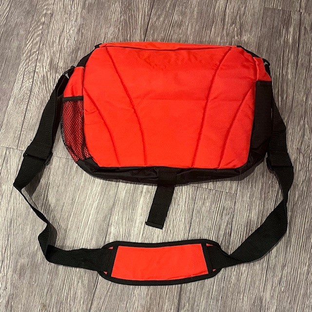 New Red Nylon Messenger Bag ABC’s The View, Adjustable Strap, Lots of Storage