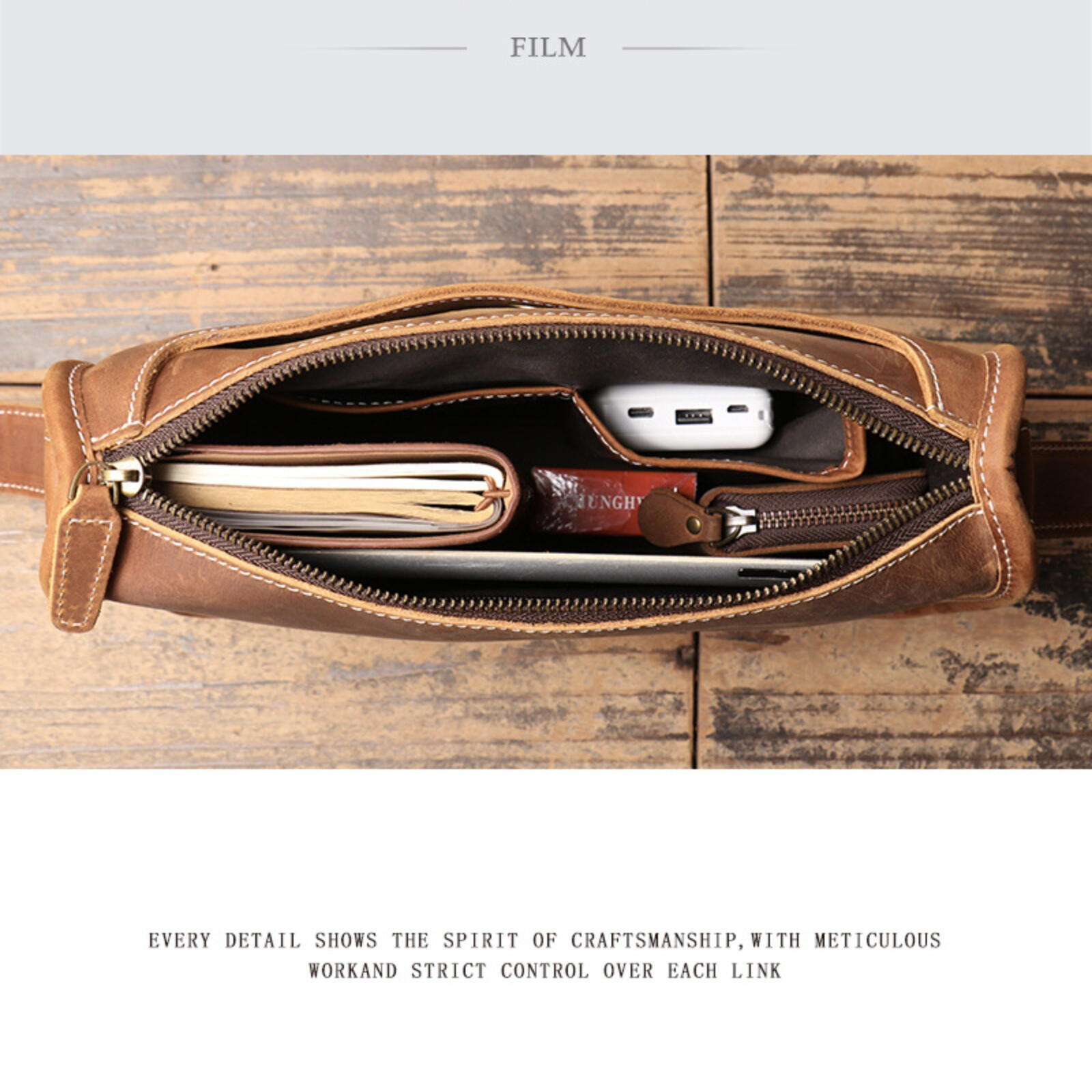Men’s Leather Messenger Bag Crossbody Laptop Shoulder Satchel Business Handbag