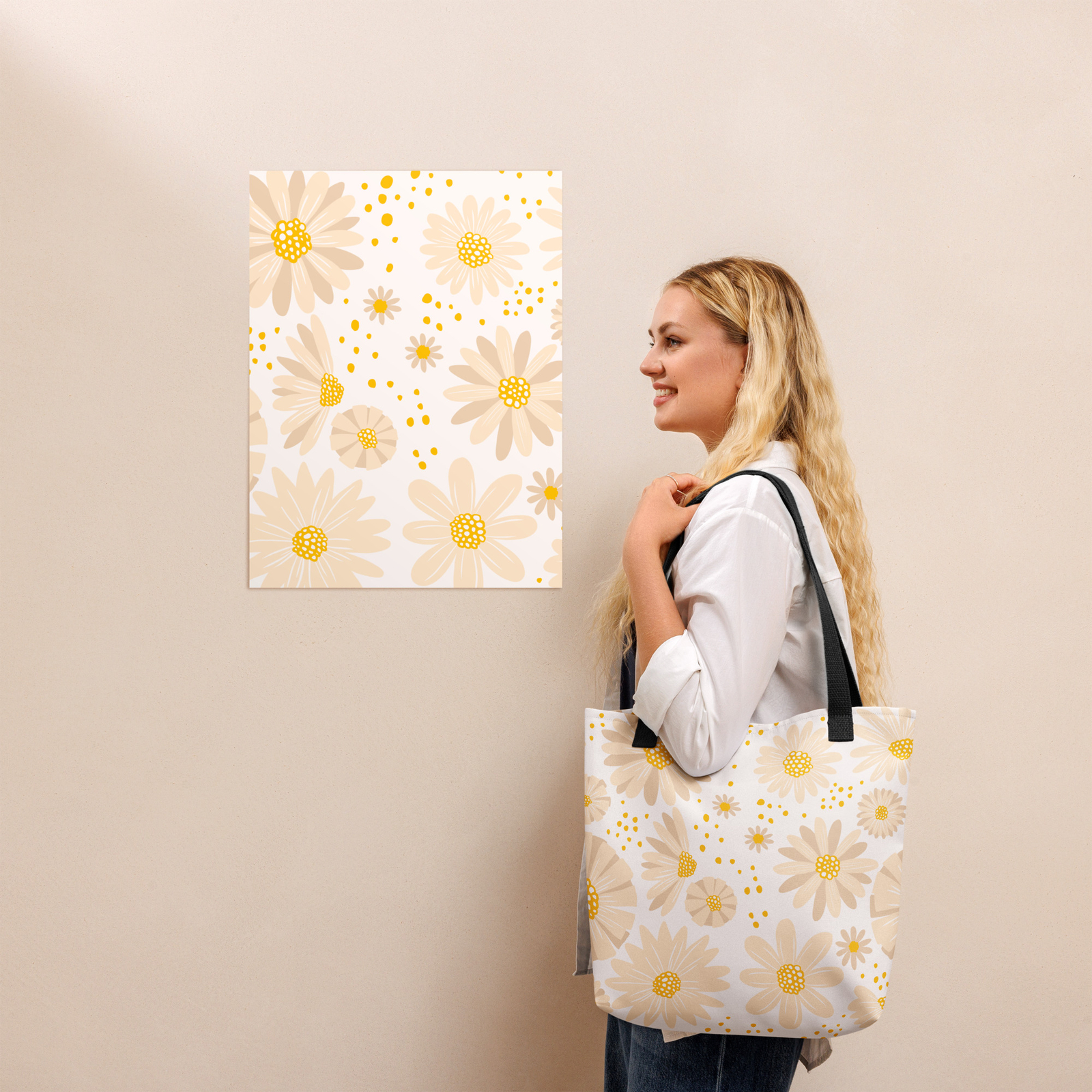 Floral Pattern Tote bag