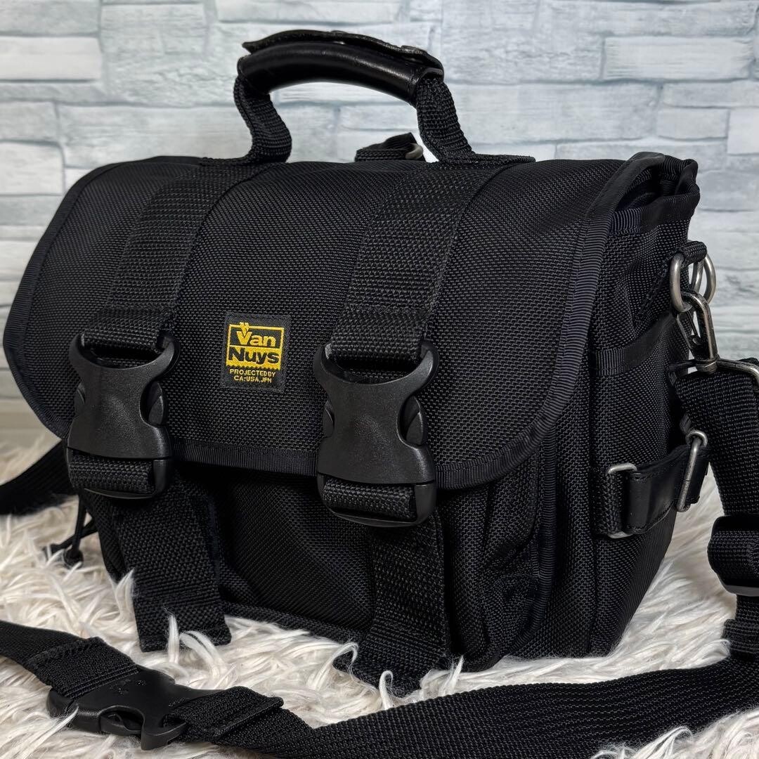 VanNuys F2 W Buckle 270 Ballistic Nylon Messenger Bag Black Japan Auth