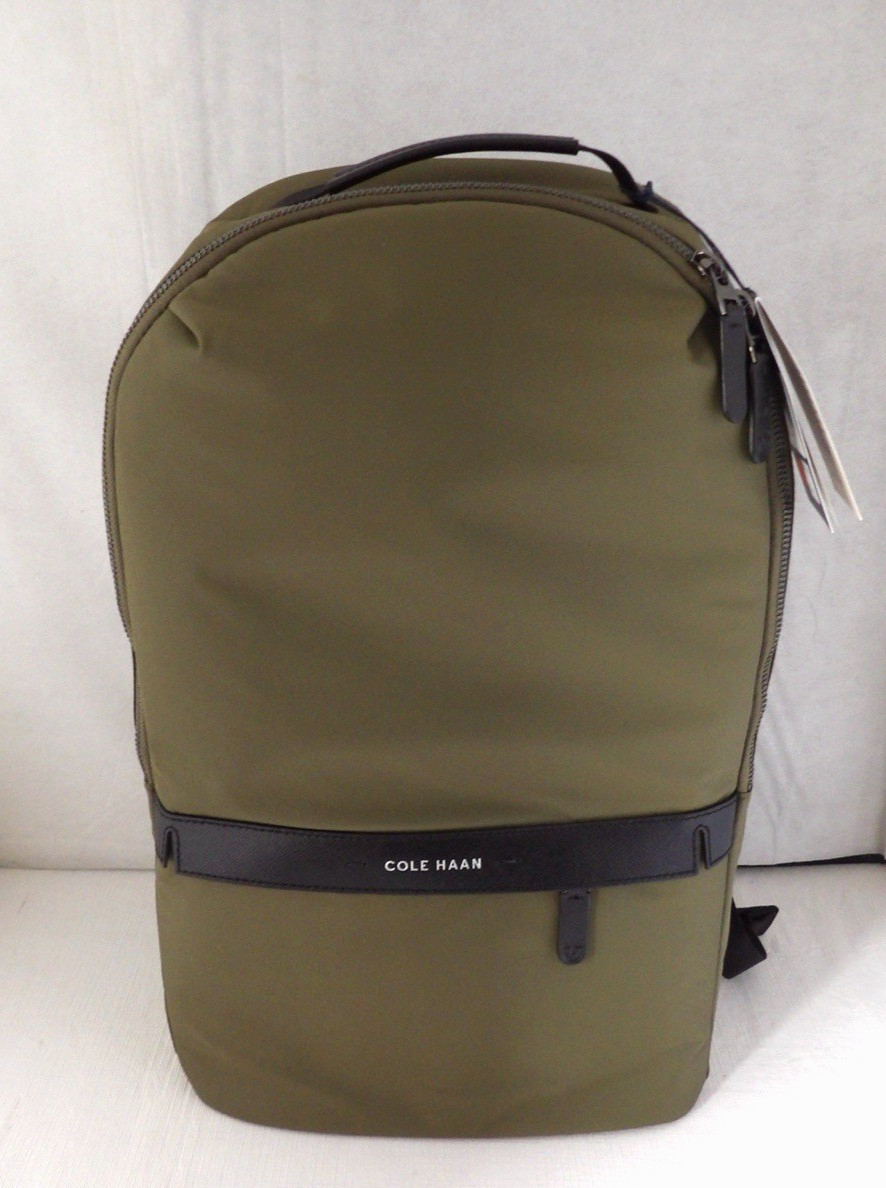 NWT Authentic COLE HAAN F12670 CARSON Olive Night/Black Laptop Backpack Unisex