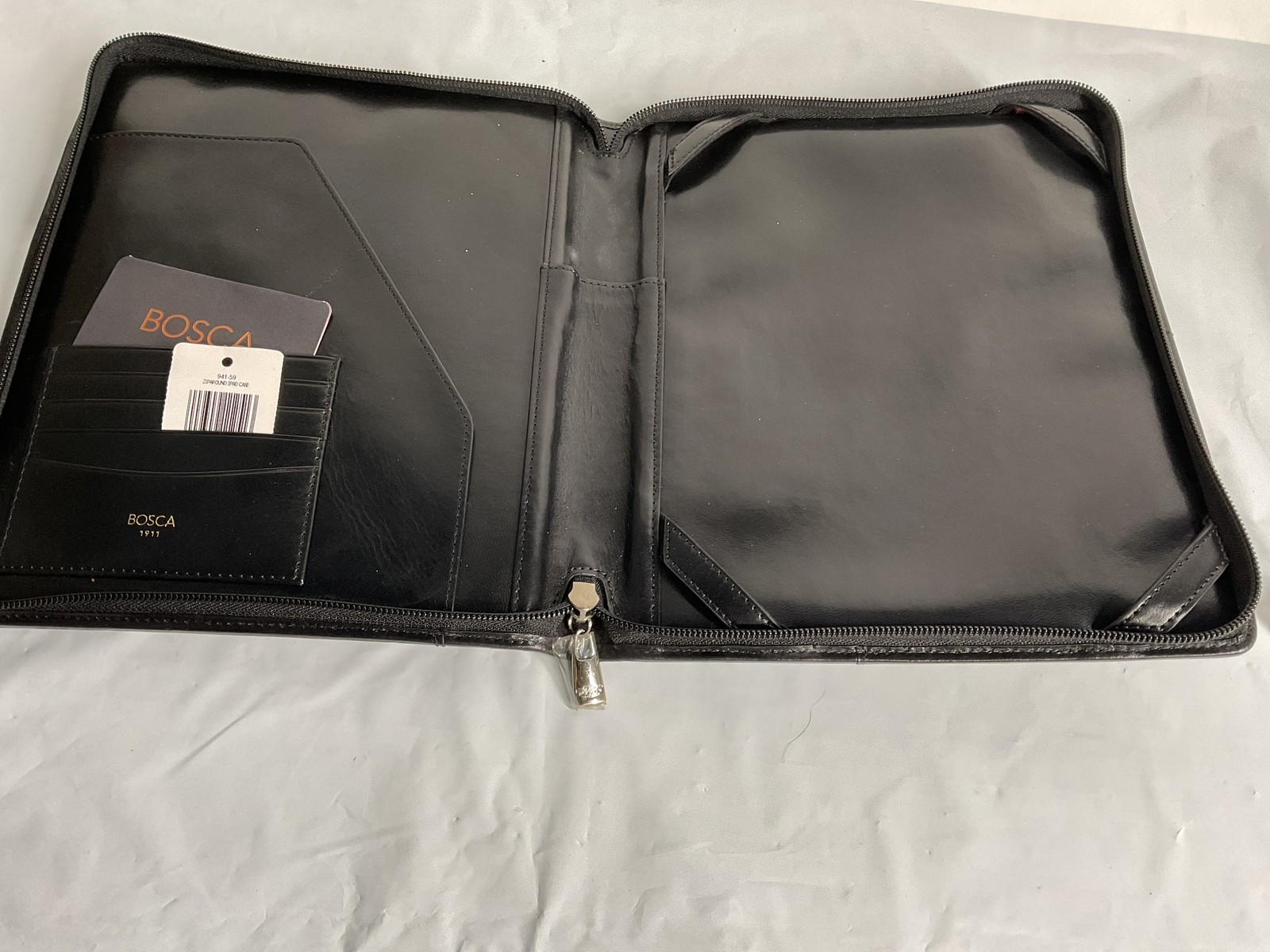 Bosca Old Leather Zip Around iPad Case ( Black , One Size ) Black One Size U1