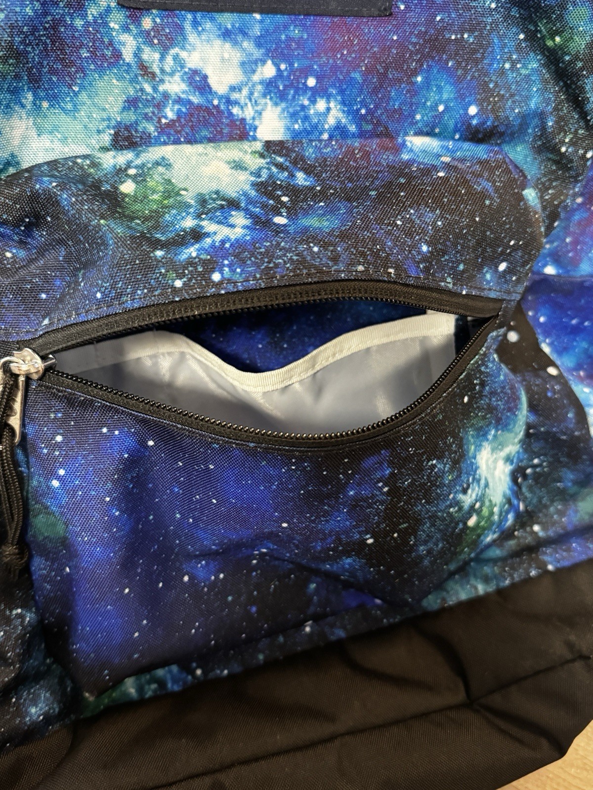 JanSport Blue Backpack Cosmic Galaxy Cyber Space Unisex Book Bag Gym Bag Bookbag