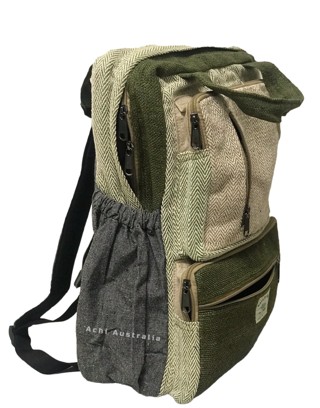 Gheri Hemp/ Cotton backpack with handle ( New Arrival)