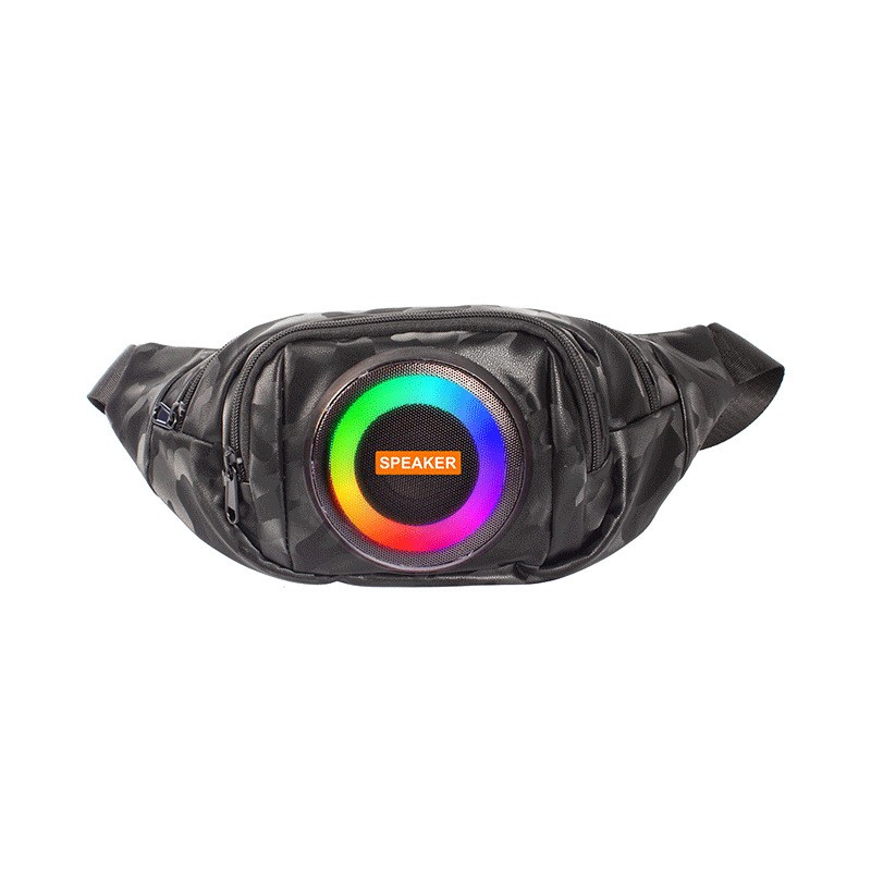 Portable Crossbody Sling Shoulder Bag With Bluetooth Speaker For Hiking Cycling