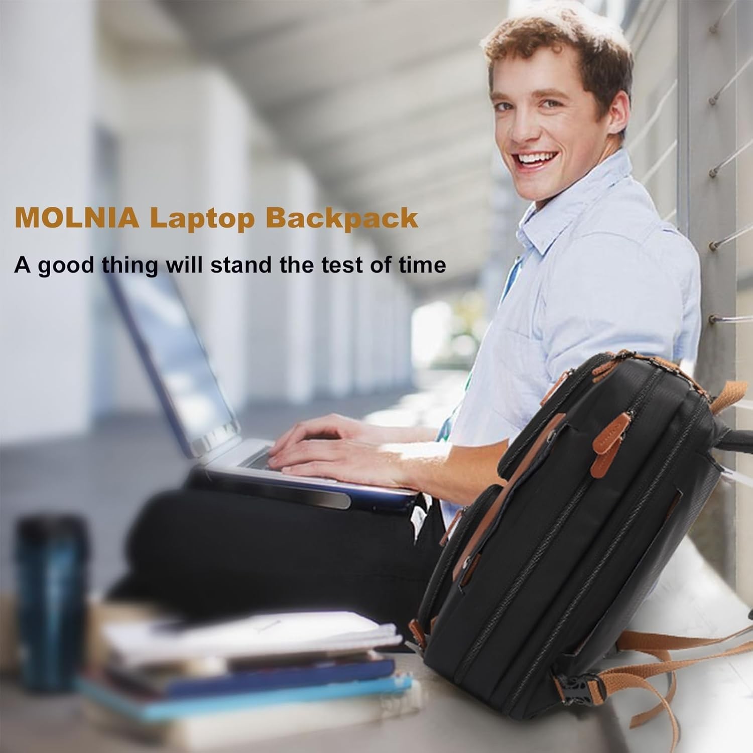 3 in 1 Laptop Bag for Men, 17.3 Inch Work Bags for Men, Laptop Backpack, Briefca