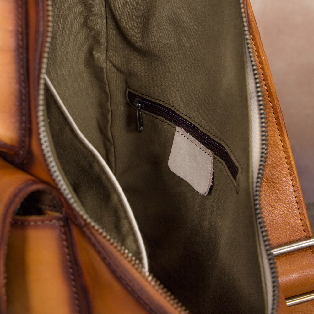 Genuine Leather Large Sling Bag for Men Women Sling Backpack Purse Crossbody Bag