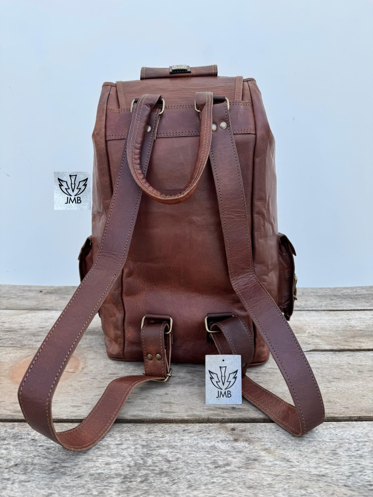 Vintage Popular Men Leather Backpack Laptop Large Shoulder Study Hiking Bag