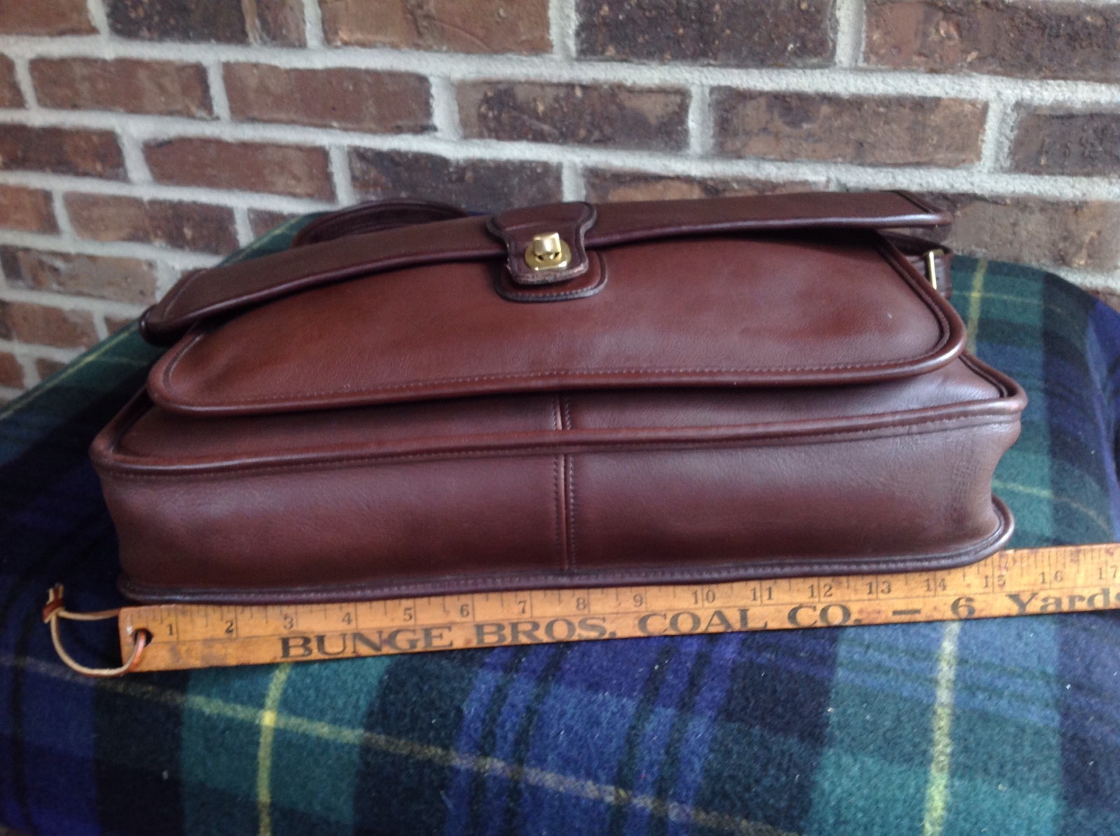 VINTAGE BROWN COACH GLOVE LEATHER MACBOOK BRIEFCASE MESSENGER BAG $R898