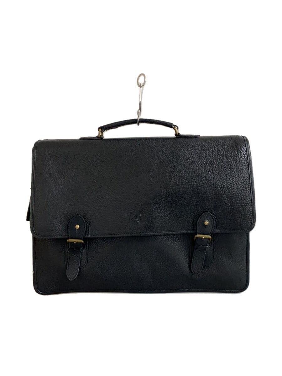 Polo Ralph Lauren Briefcase Bussiness Bag Handbag Black Leather W16.5xH12.4in