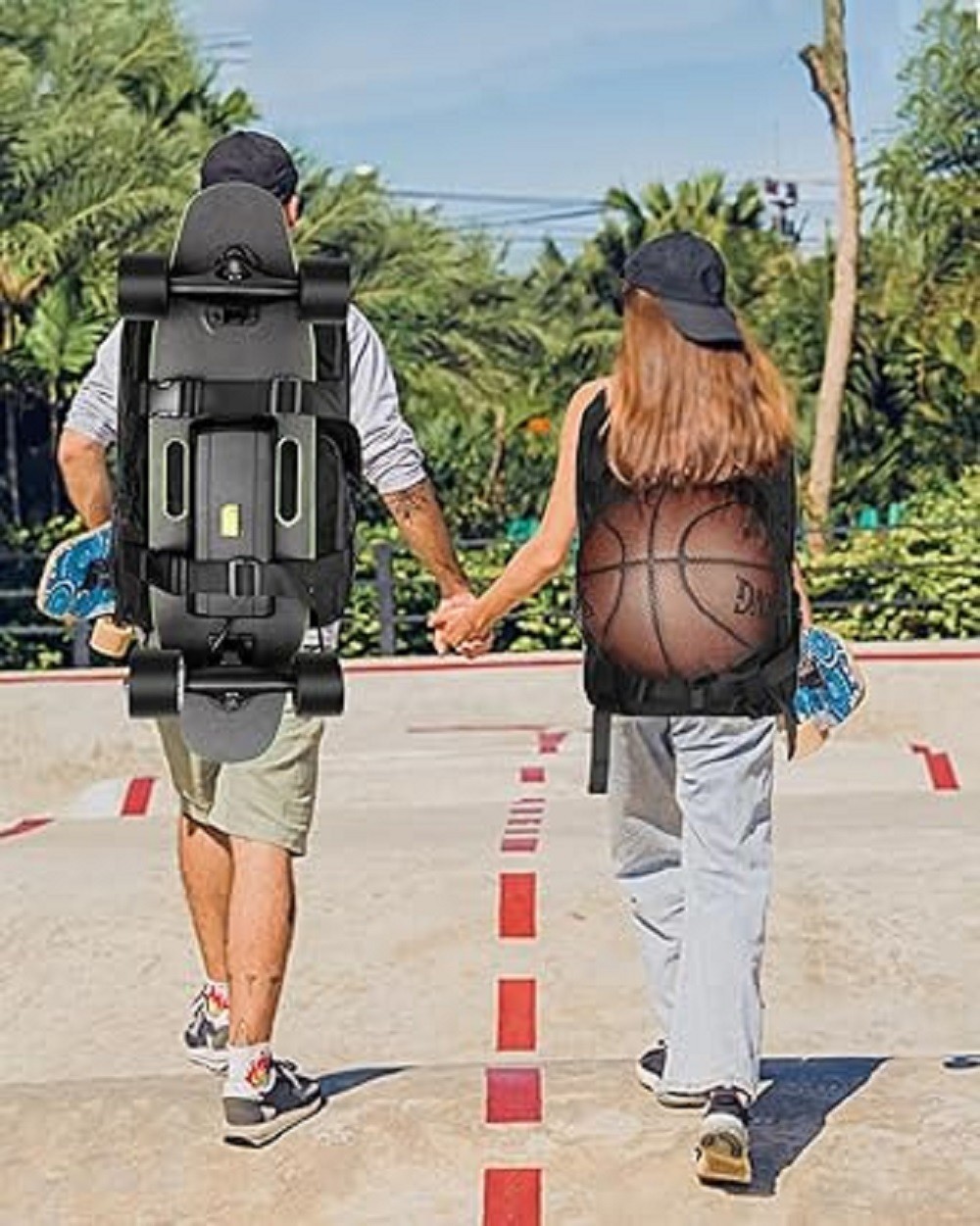 Skateboard Backpack, 15.6 Inch Laptop Backpack for Men Women, Sports Backpack wi