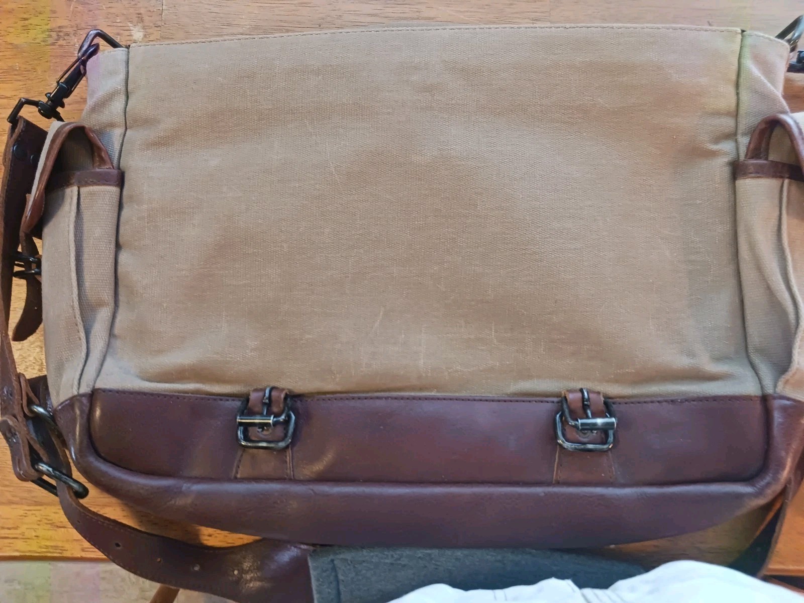 Buffalo Jackson Briefcase,Incredible Condition Leather And Waterproof Canvas