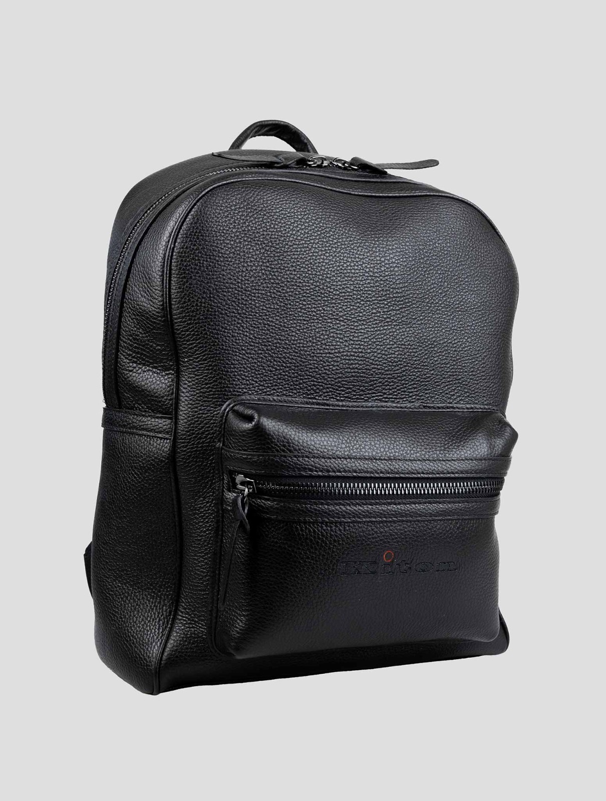 NEW KITON BLACK 100% LEATHER BACKPACK ONE SIZE KZ1