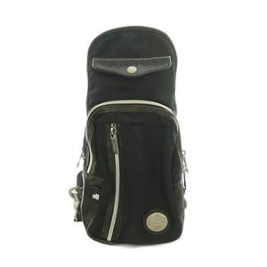 OROBIANCO Men’s Black Leather Shoulder Bag Body Bag B Condition 34cm