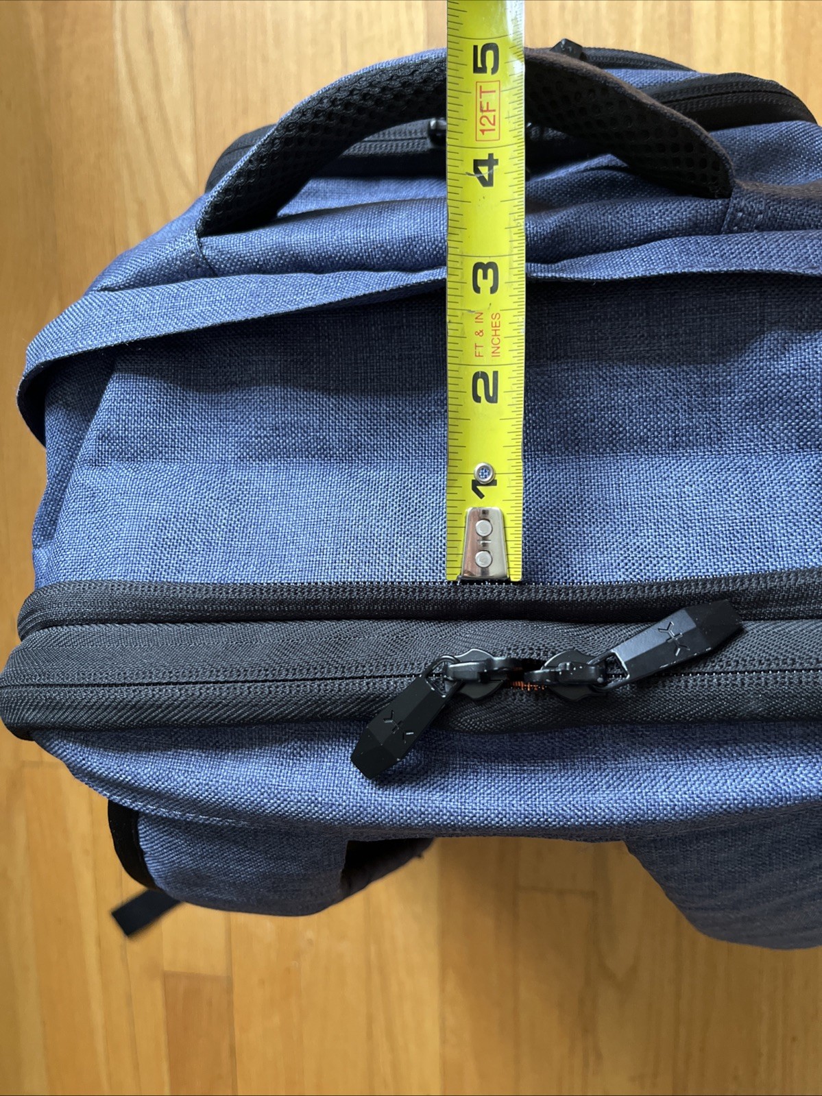 Knack Series 1 Medium Expandable Laptop Travel Backpack Blue Carry On 27L