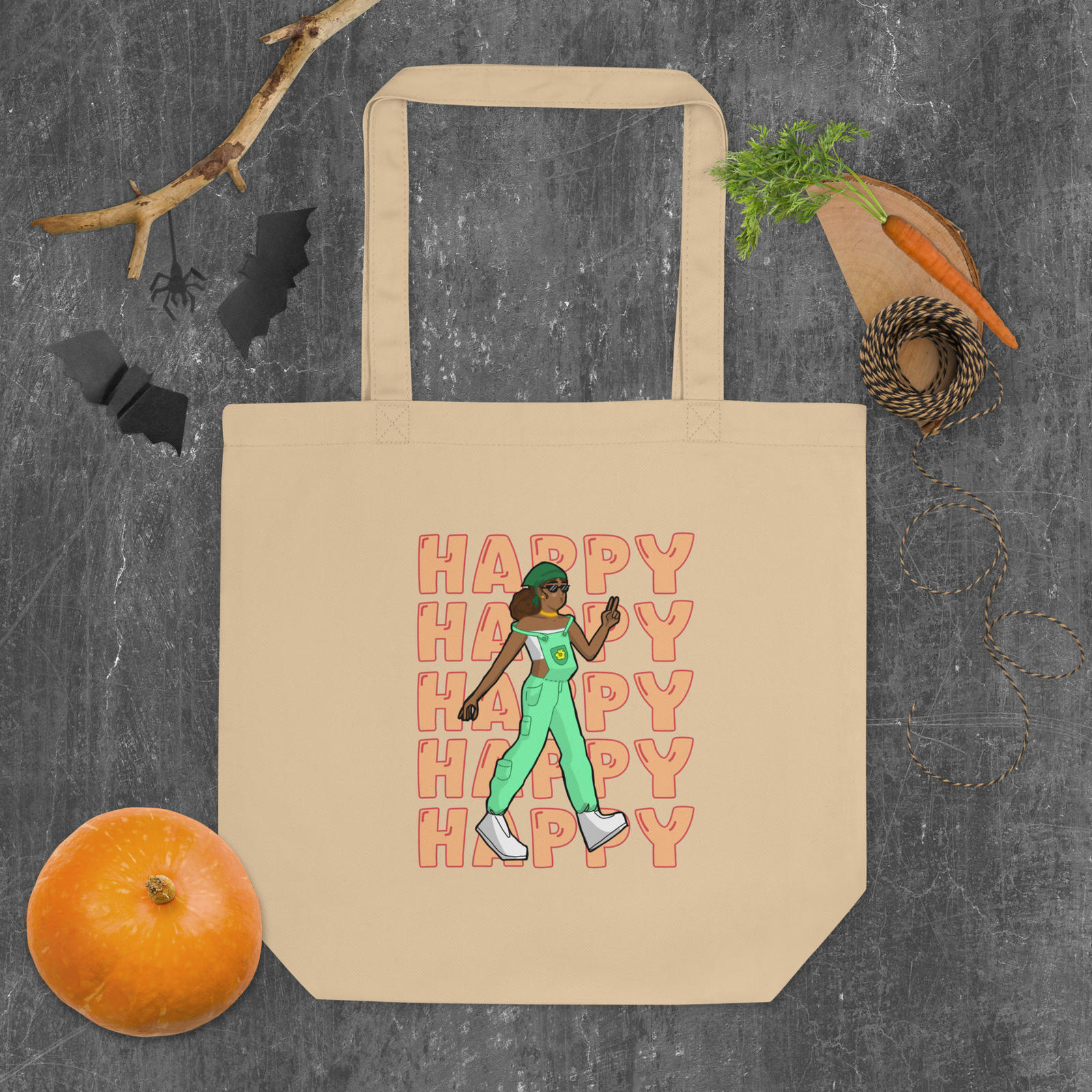 happy character Eco Tote Bag