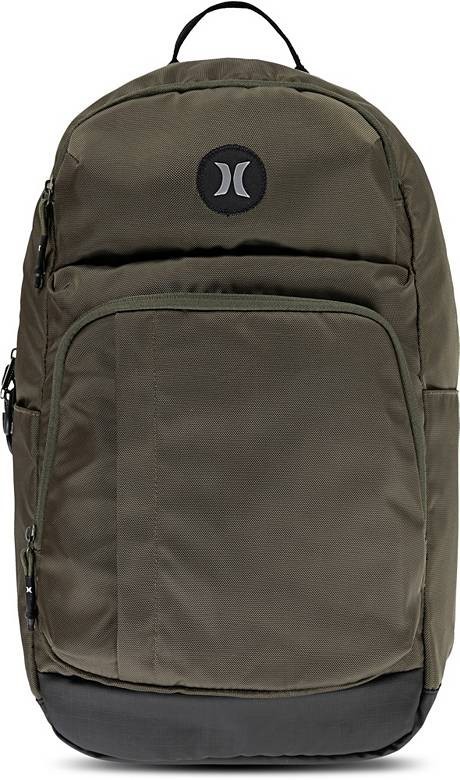 Hurley Rider Backpack Army Green adjustable shoulder straps and a top handle