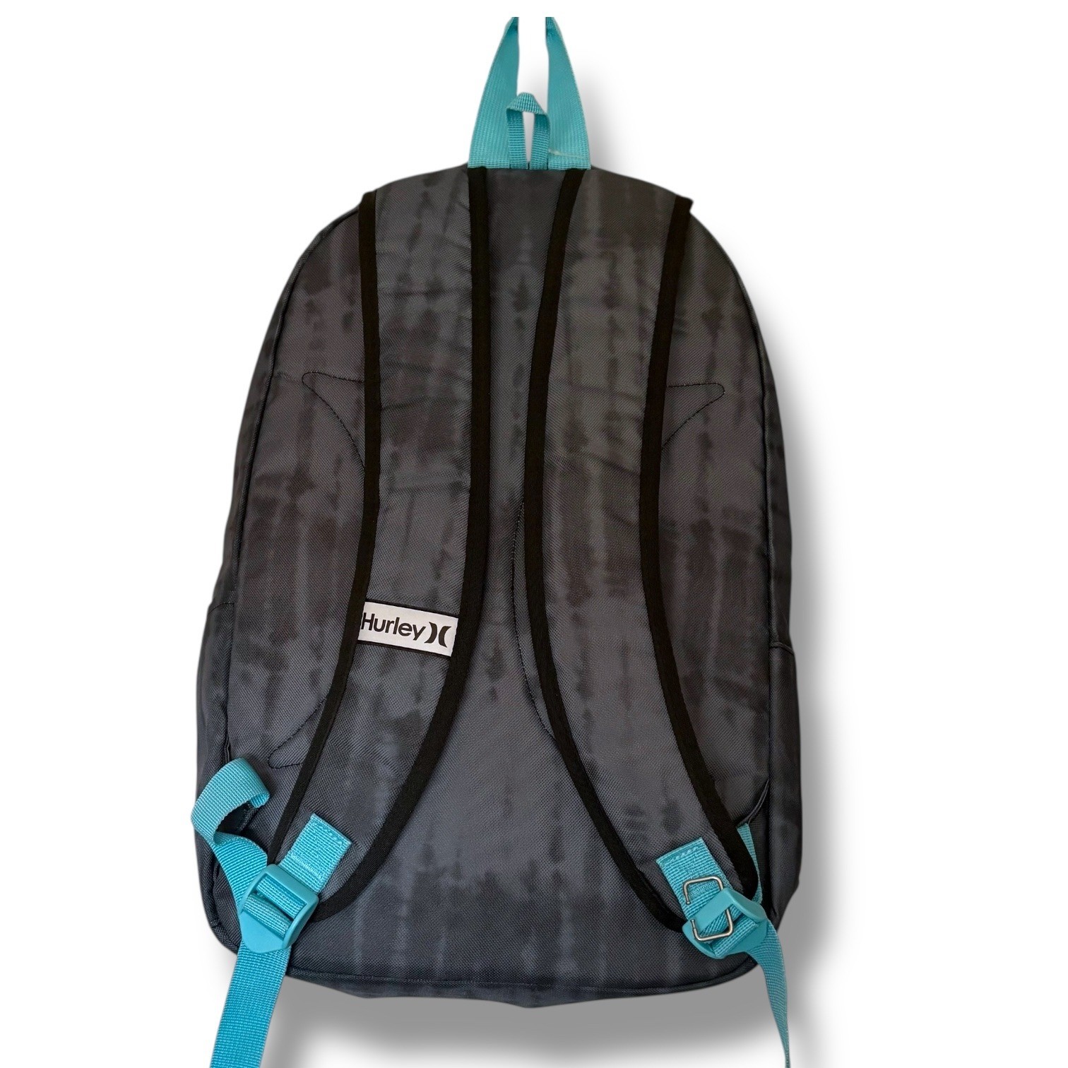 Hurley Backpack Gray Tie Dye Print Front Pocket Adjustable Straps Large 18IN
