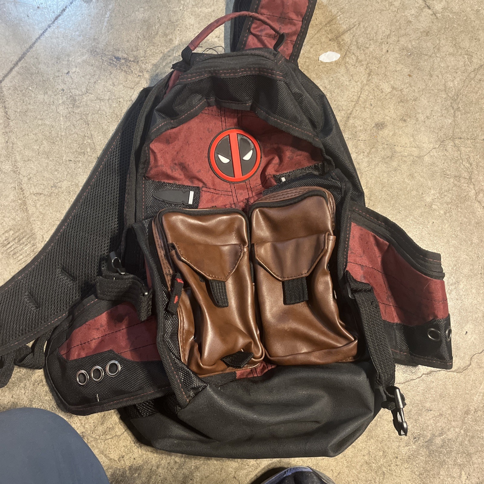 Marvel Comics Deadpool Backpack Cosplay Knapsack Traveling Bag Laptop Bag Gift