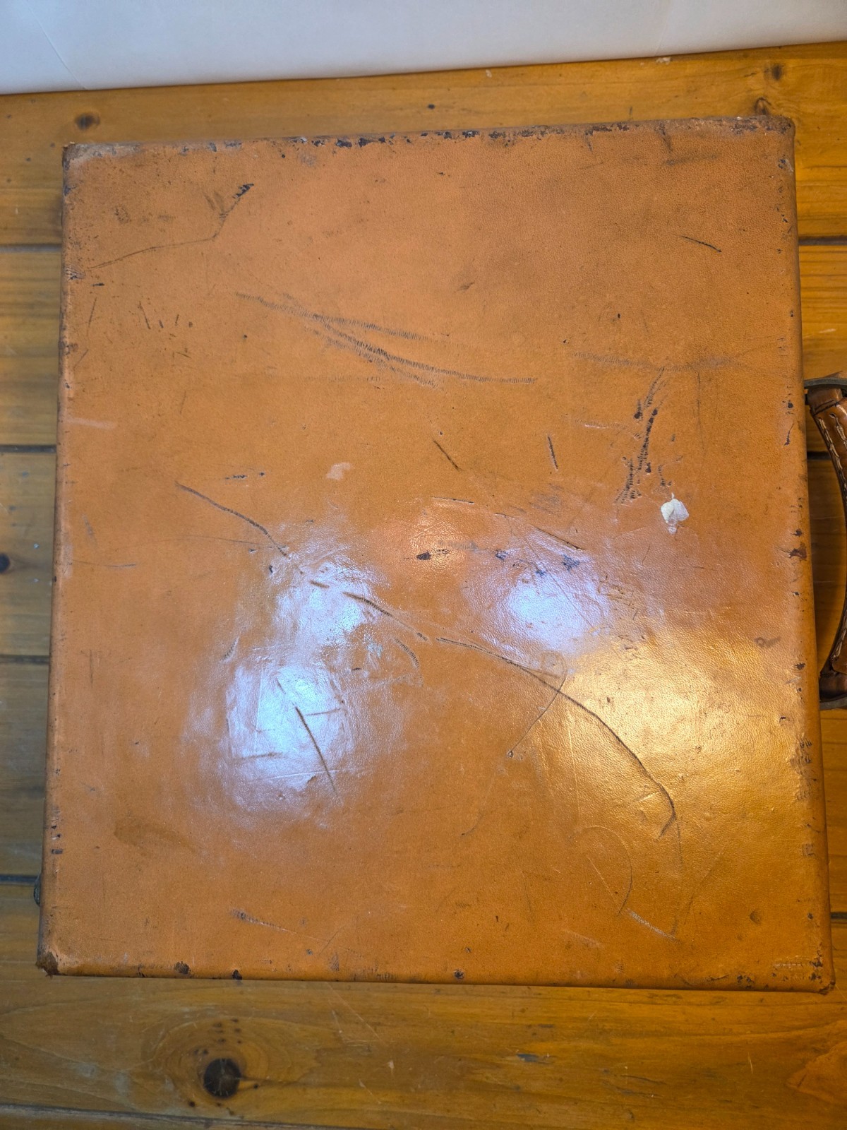 Vintage Brown Leather Briefcase Attache Case
