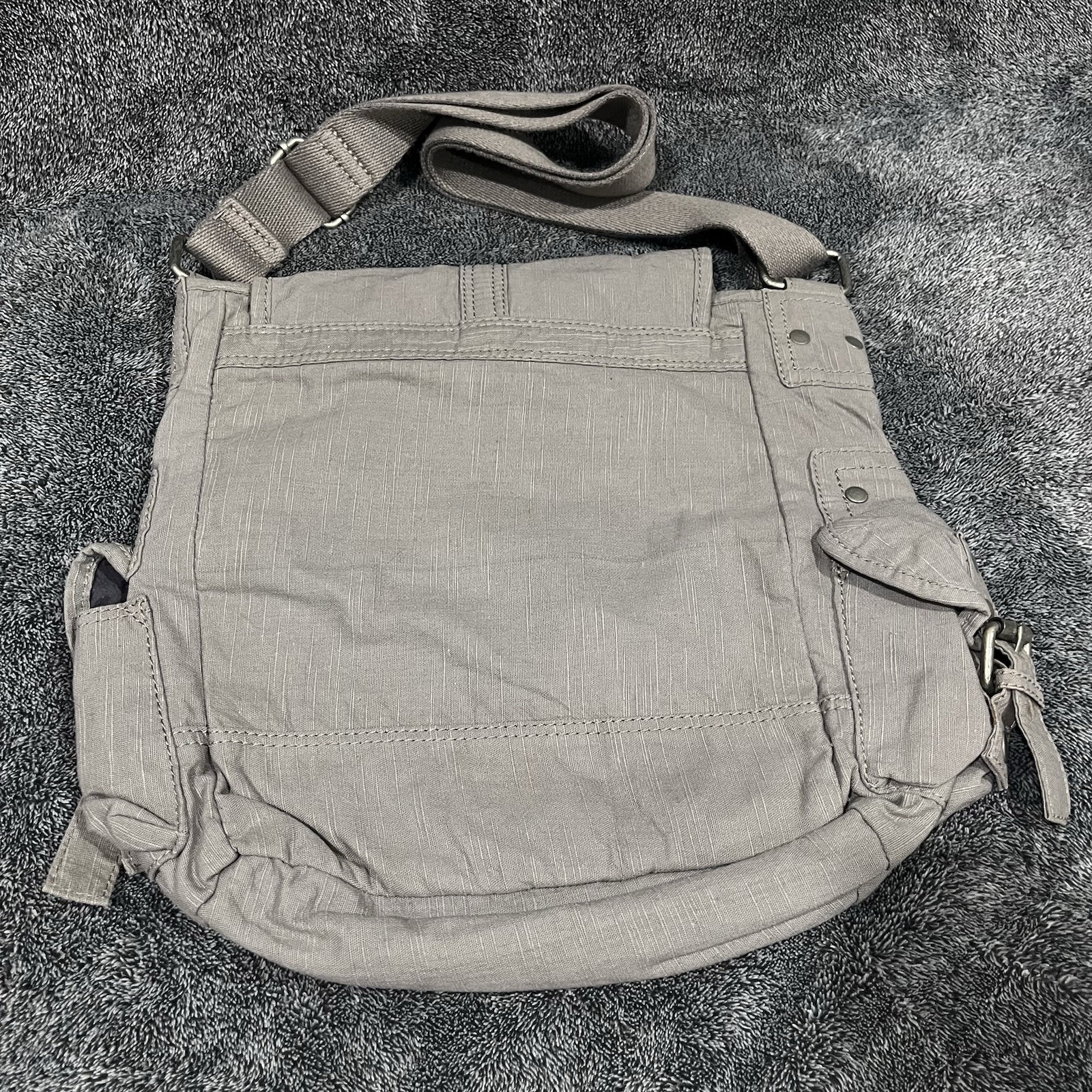 Calvin Klein utility messenger crossbody bag neutral taupe-gray unisex Y2k