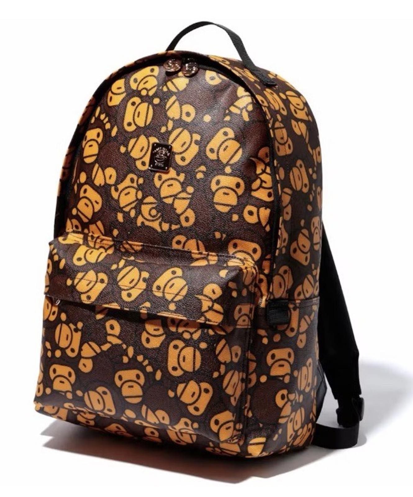 BAPE x Baby Milo Store “All Over” Print Faux Leather Daypack