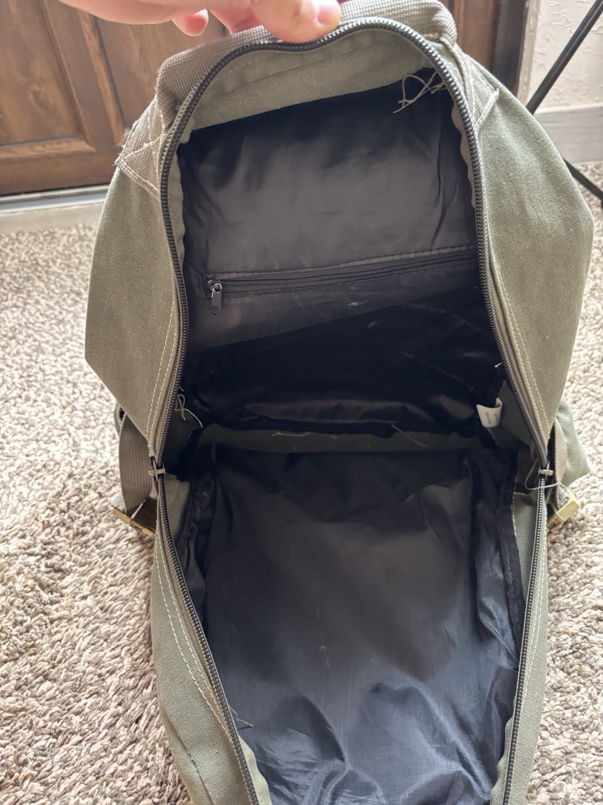Rare Vintage 90’s Diesel Spare Parts Tactical Multi-Pocket Canvas Backpack khaki