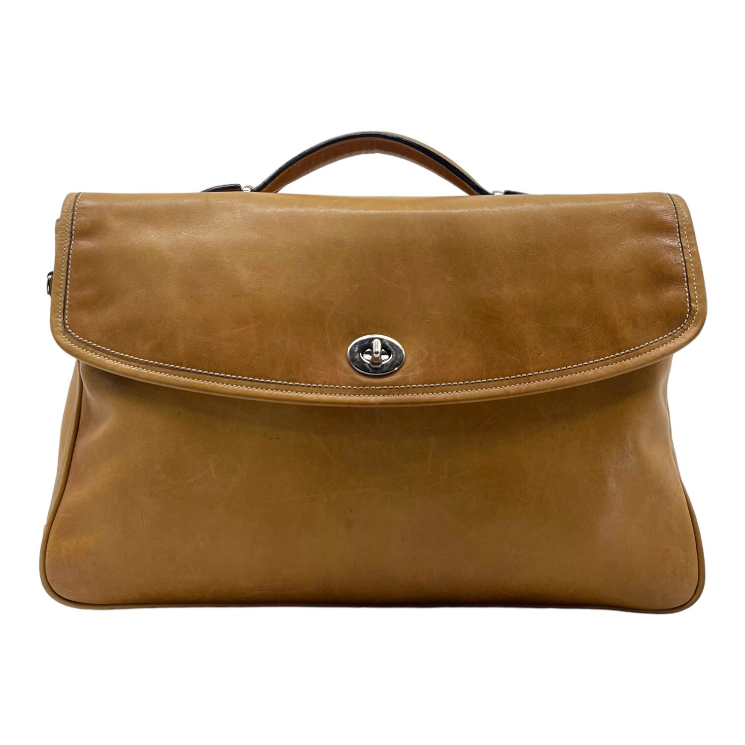 Vintage 90s Y2K COACH F70101 Large Leather Messenger Bag Briefcase Satchel EVC