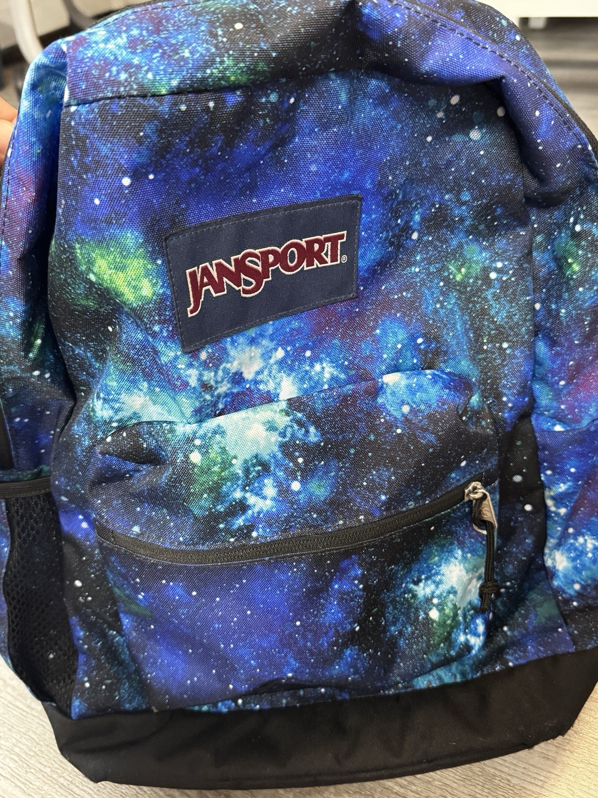 JanSport Blue Backpack Cosmic Galaxy Cyber Space Unisex Book Bag Gym Bag Bookbag