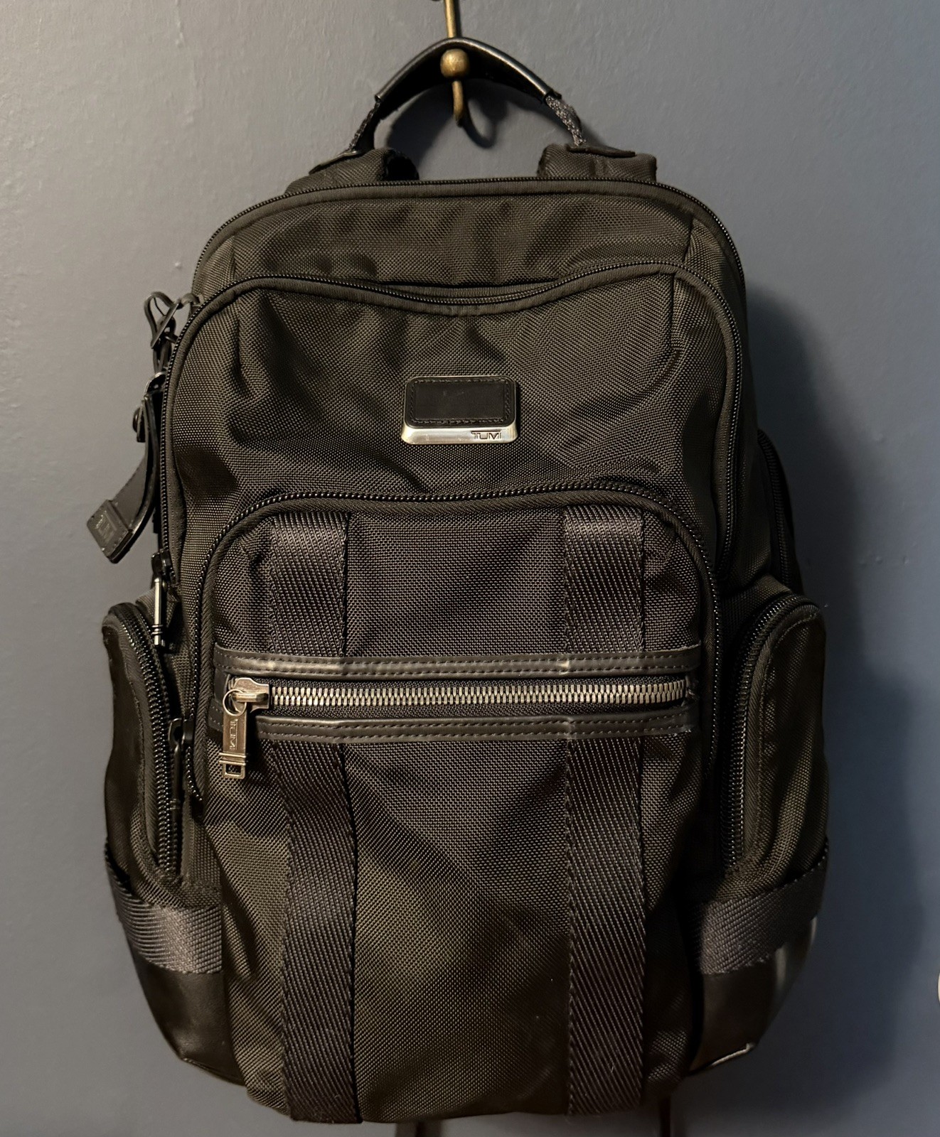 Tumi Nathan Backpack Black Ballistic Nylon Expandable 15″ Laptop Backpack
