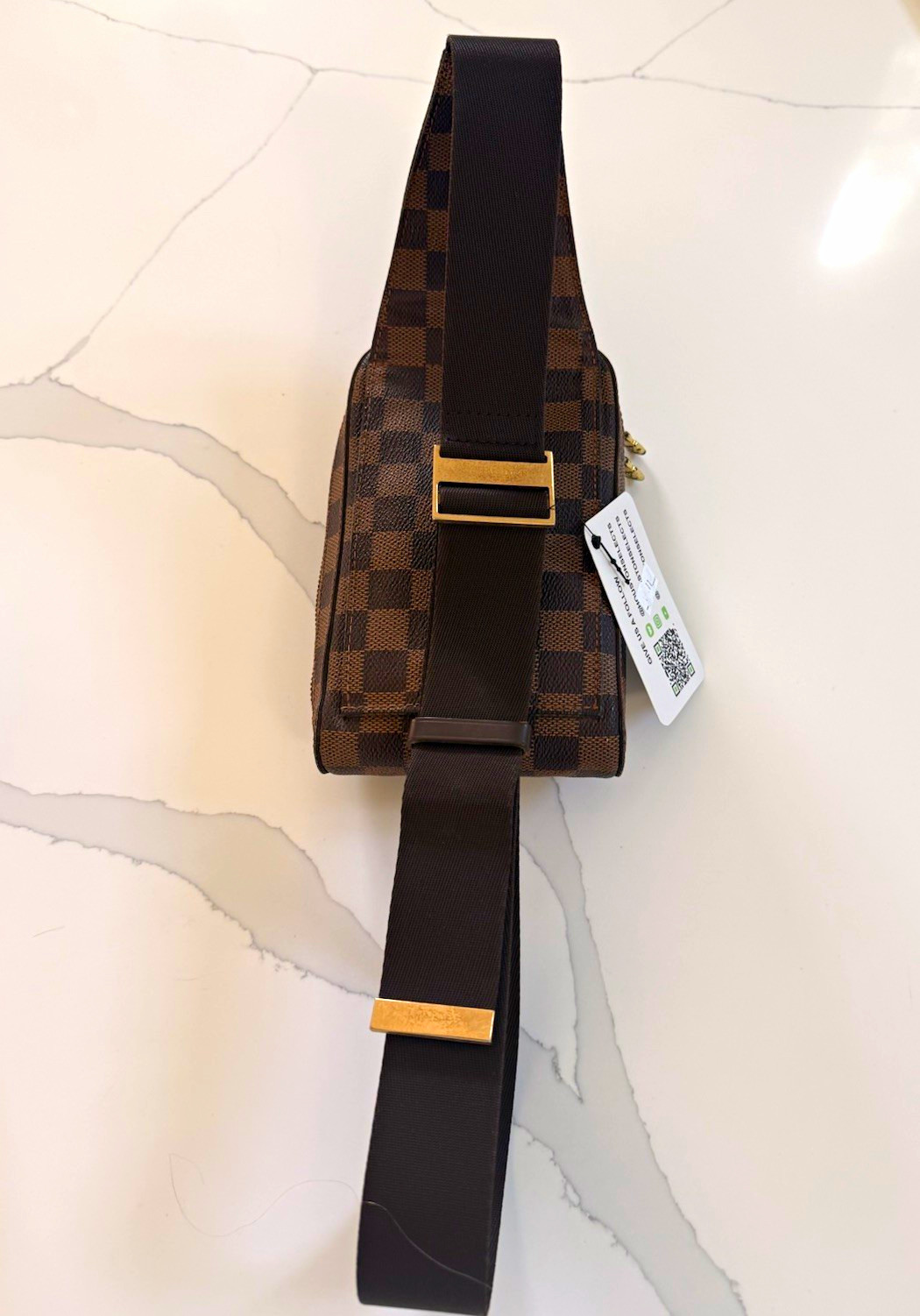 Auth Cert – Louis Vuitton Damier Crossbody Sling Bag Zip, Adjustable Strap Men
