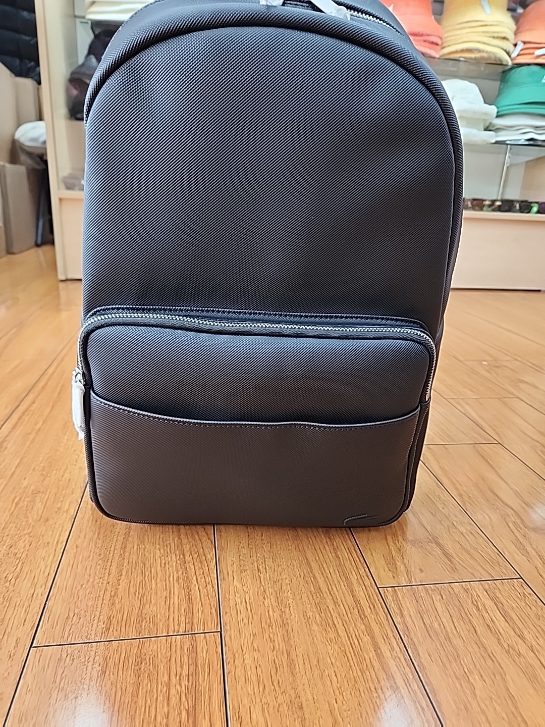 Lacoste Classic Backpack Black Croc Logo Product Ref:NH4430HC