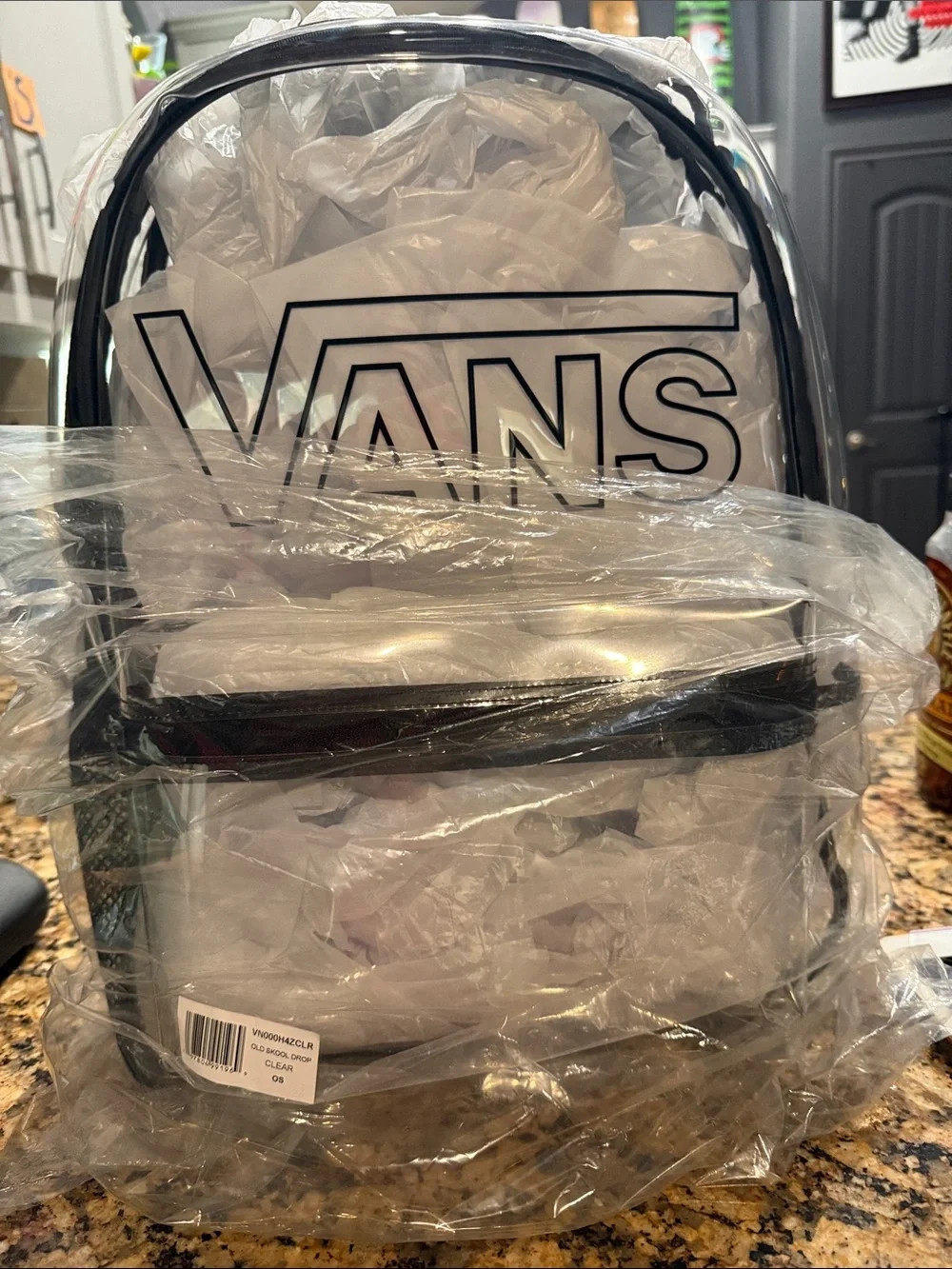 Vans Clear Backpack with Black Trim