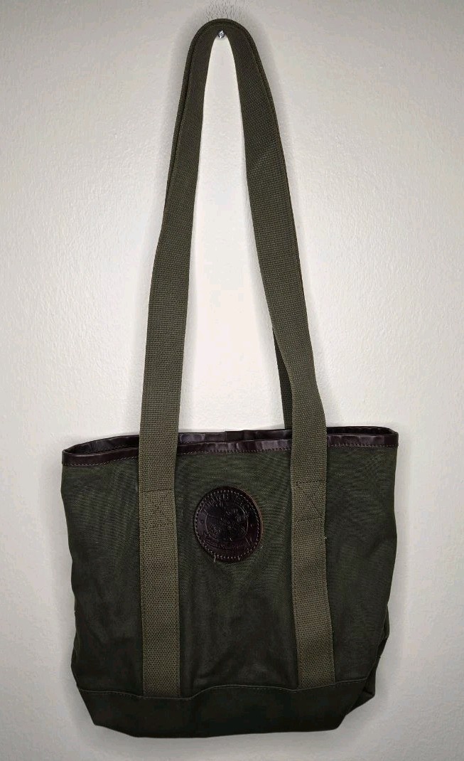 Duluth Pack Bag Olive Canvas Tote Vintage Fade USA Handmade 14x13x5 book Grocery