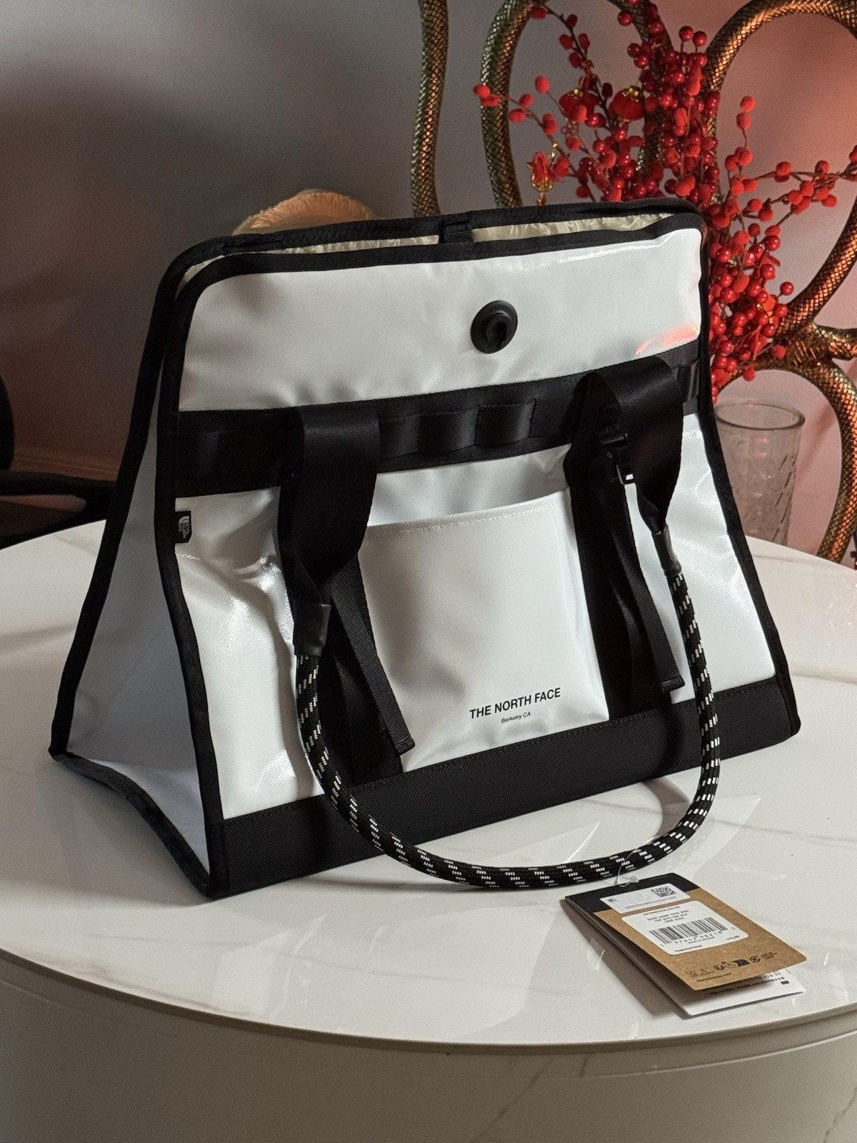 The North Face Base Camp Tote Bag Sample – TNF White/Black $175 MSRP