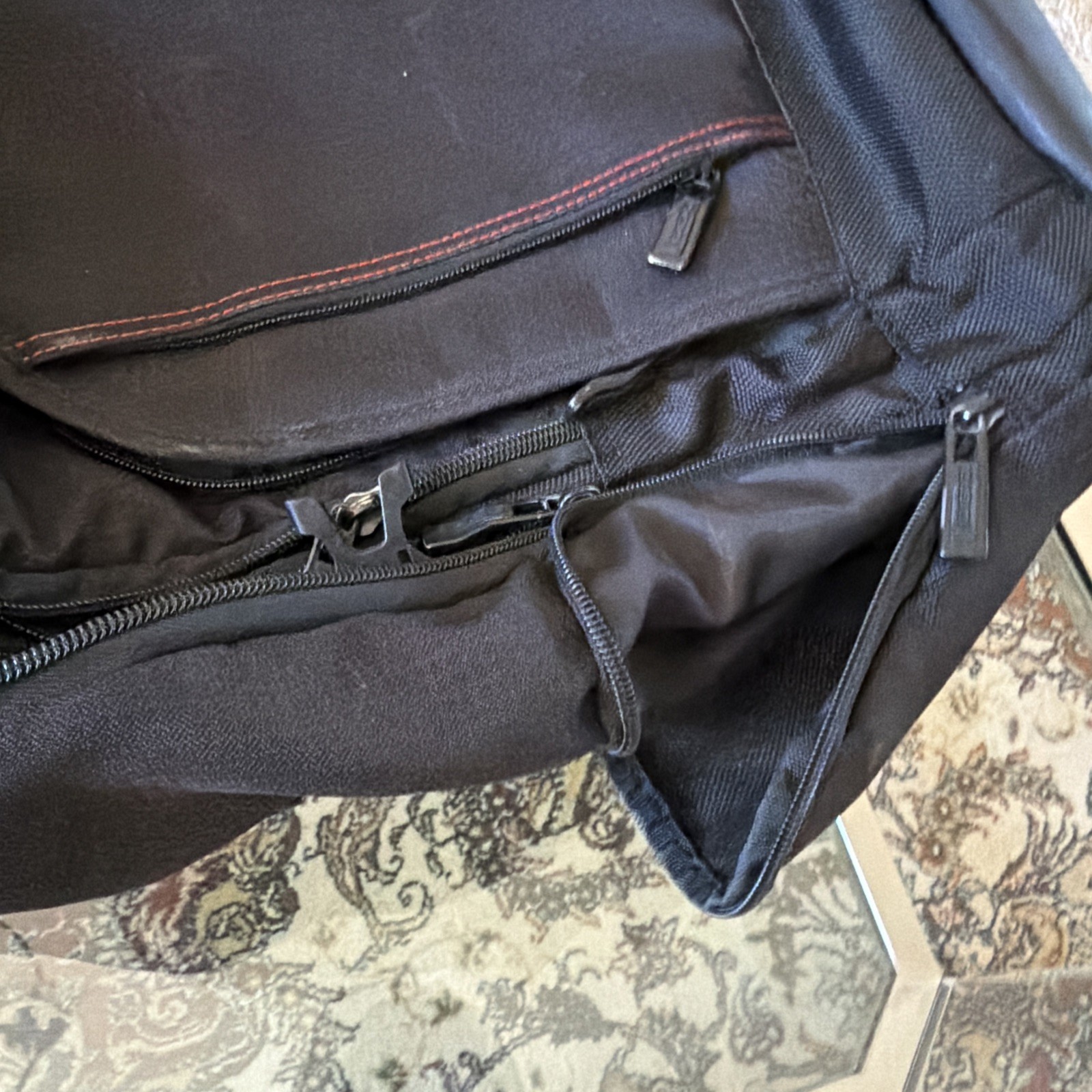 OGIO AIRFLOW Black w/Red Stitching Tech Vault Armored Pocket Backpack