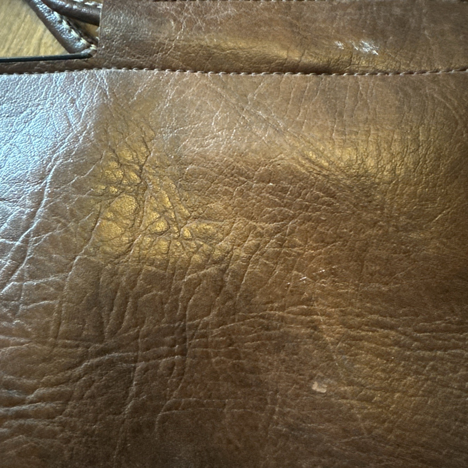Vintage Pegasus Briefcase Brown Leather Made In USA 17.5 x 12 Inches VG