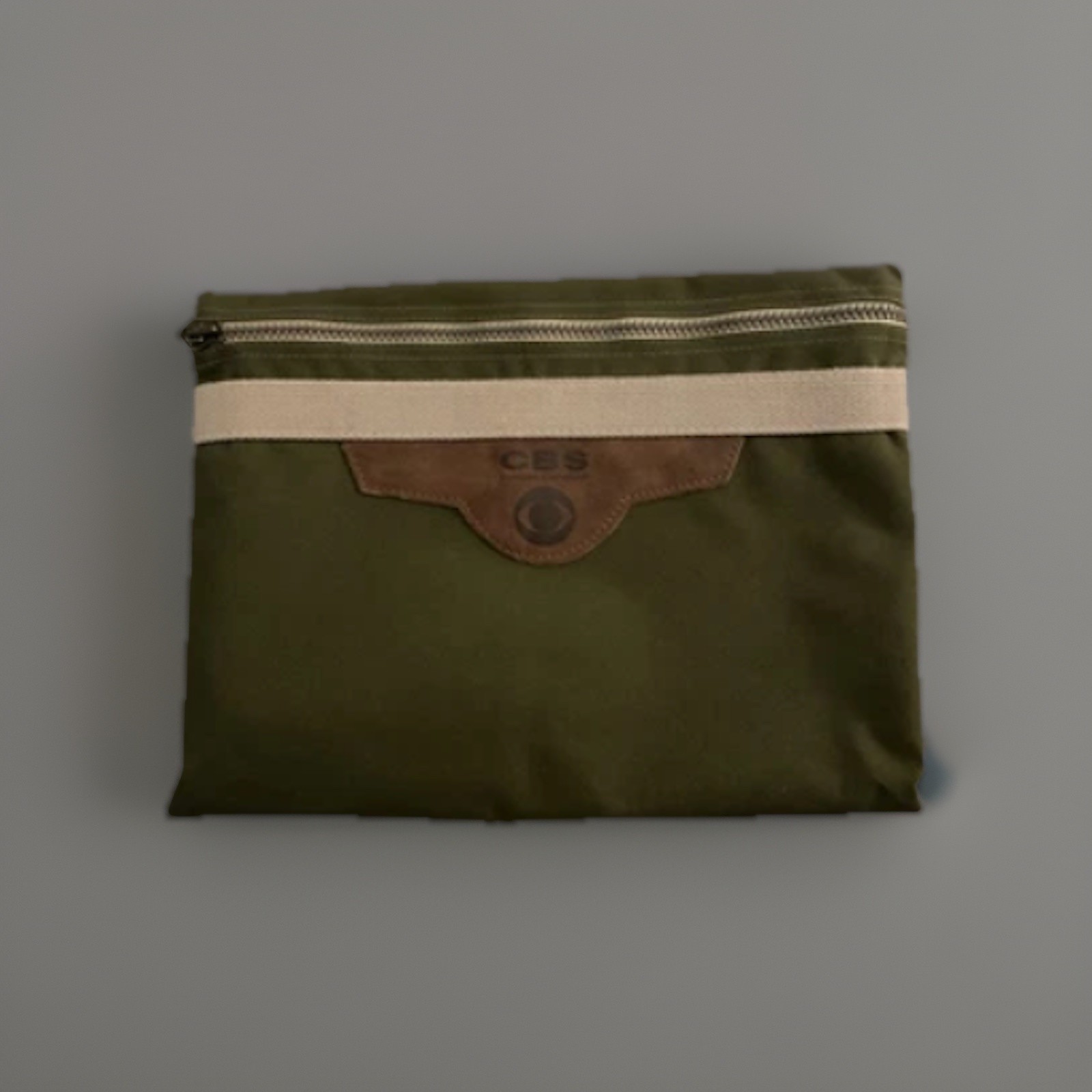 RARE VINTAGE CBS TV INTERNATIONAL Bag Canvas Leather 15” X 11.5 Laptop Case