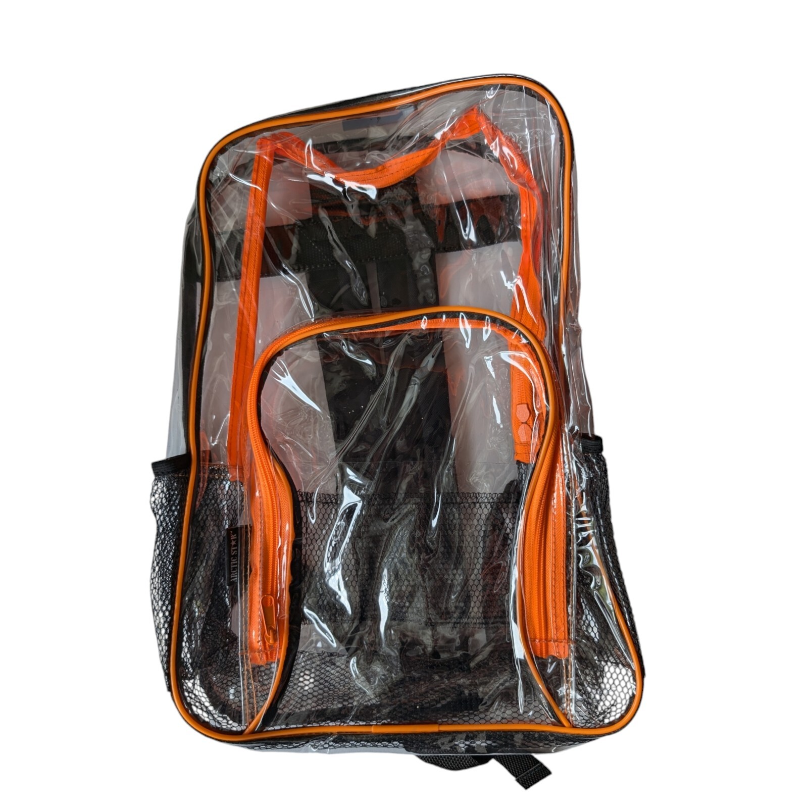HEAVY DUTY CLEAR BACKPACK Arctic Star Transparent PVC School Stadium Color Trim