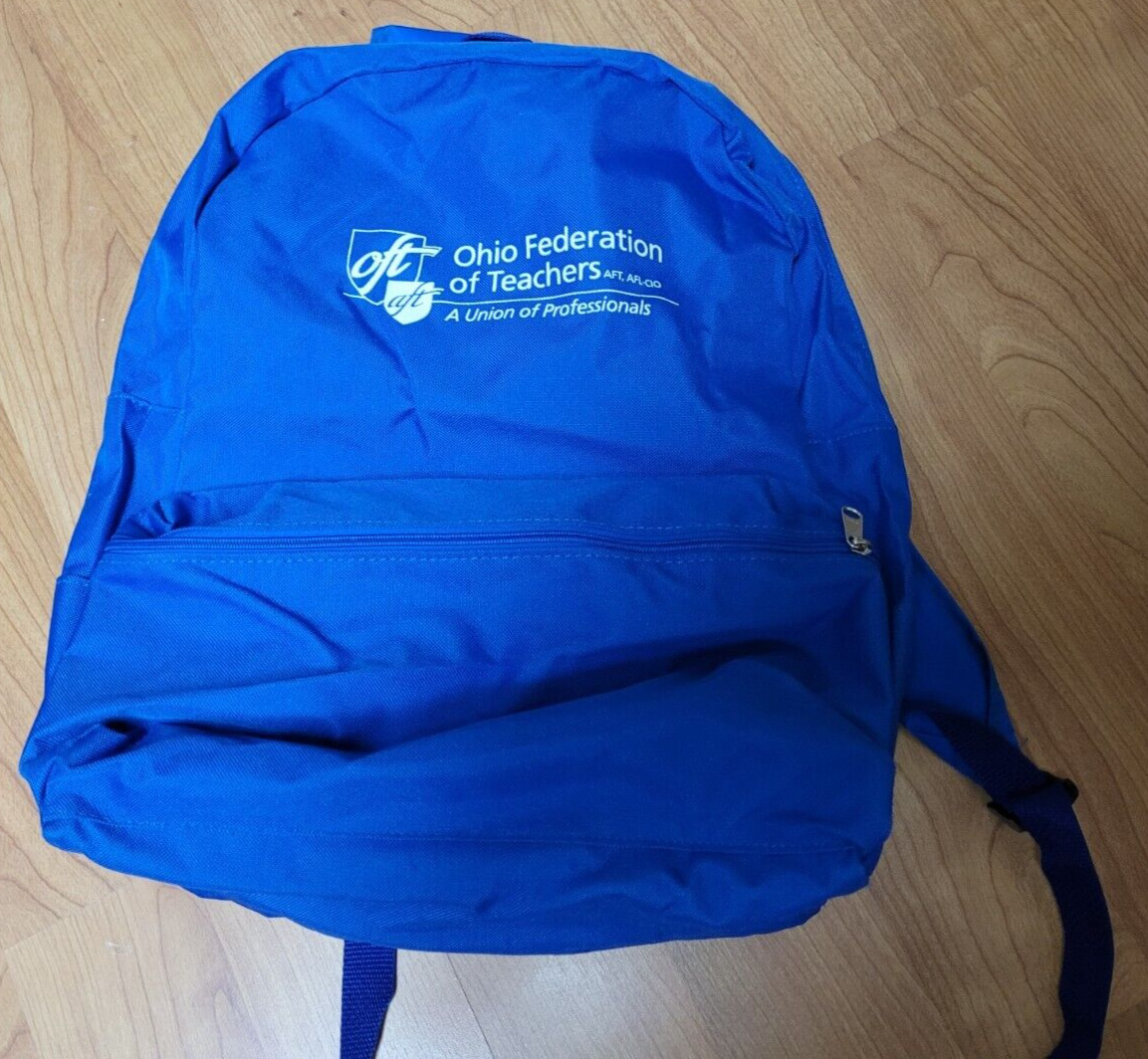 Ohio American Federation of Teachers OFT AFT Labor Union Backpack Travel Bag