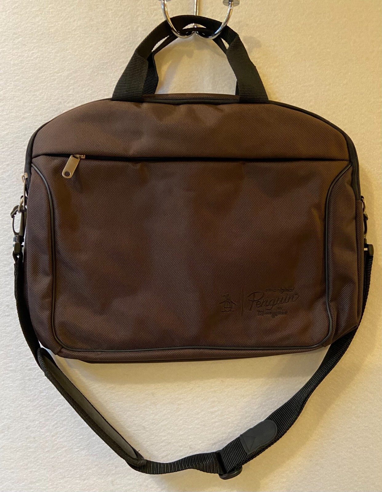 Original Penguin By Munsingwear Brown Messenger Laptop Crossbody Shoulder Bag