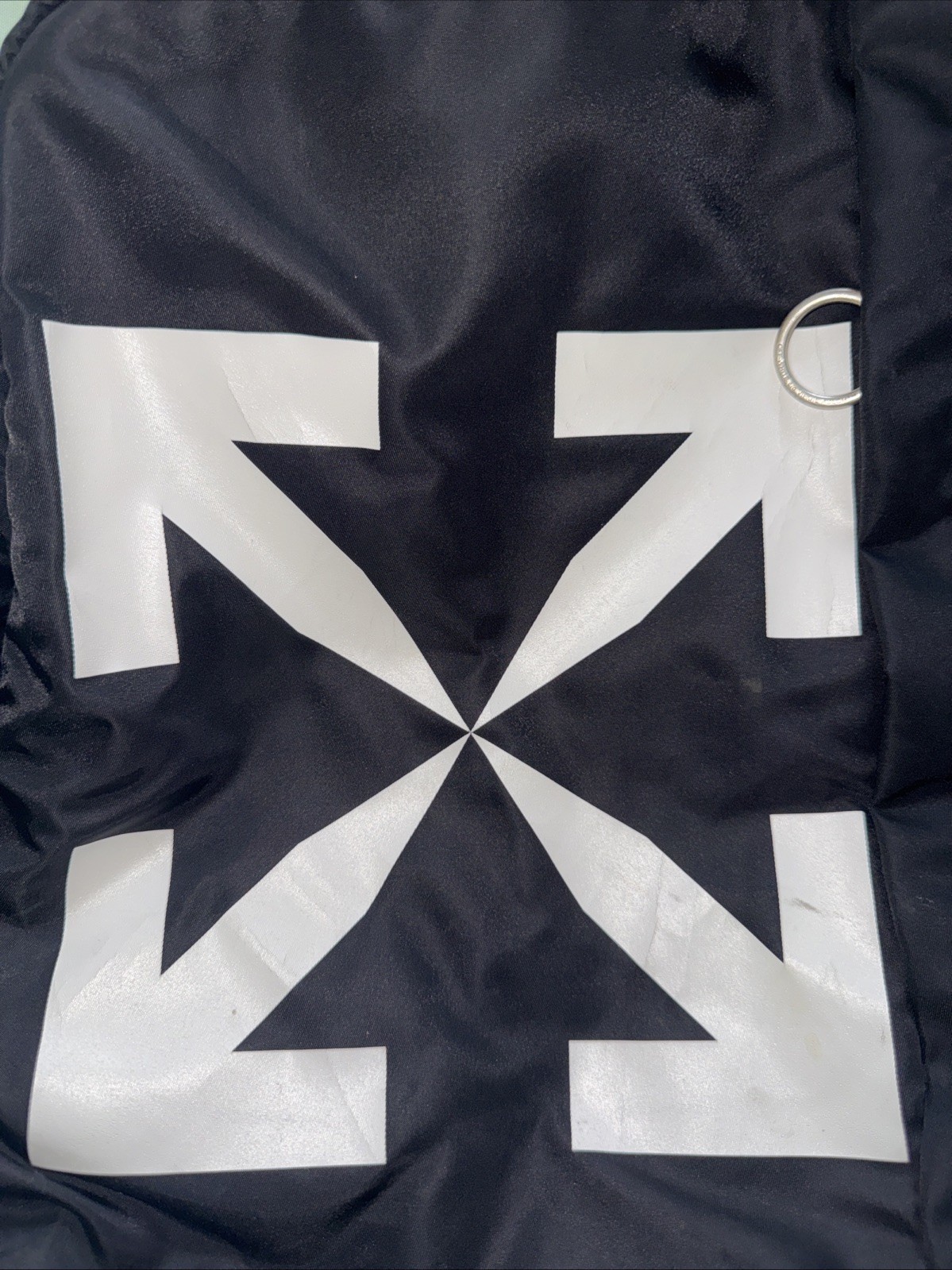 Off White Backpack Black and Yellow Nylon