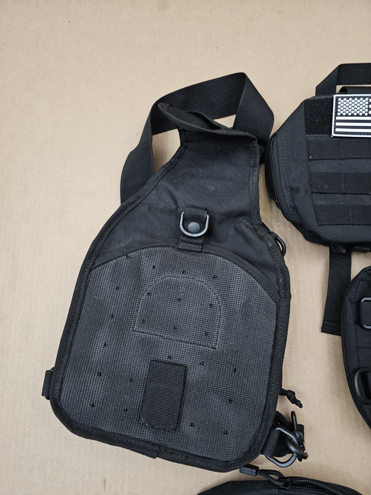 Lot Tactical Sling Bag Black Compact Shoulder Pack MOLLE Messenger Bag