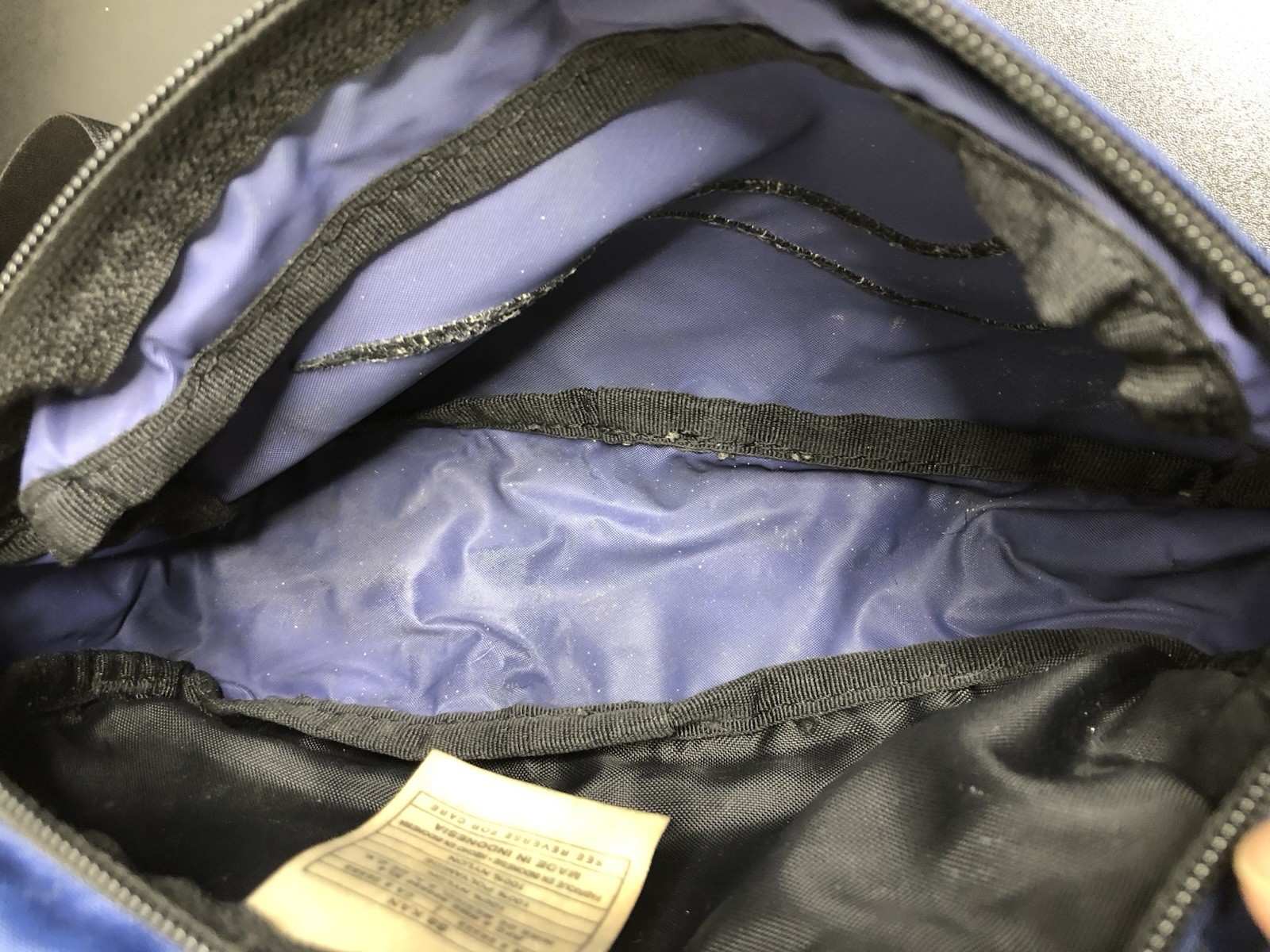 Vintage Nike Dark Blue & Black Fanny Pack Waist Bag White Tag Buckle EUC