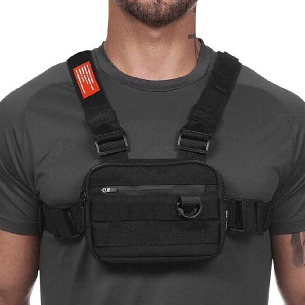 Tactical Combat Chest Rig Bag Front Pouch Recon Kit Pack Sport Protective Vest