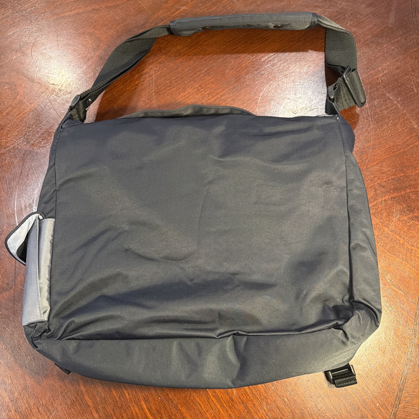 Travel Crossbody Laptop School Bag Black and Gray – See Description